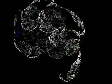 Digital Fractal on Black