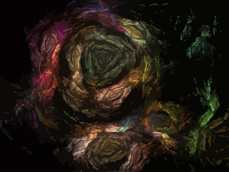 Vector Illustration of digital fractalのイラスト素材