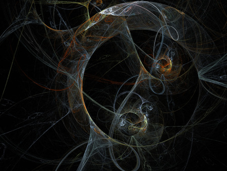 Digital Fractal on Blackの写真素材