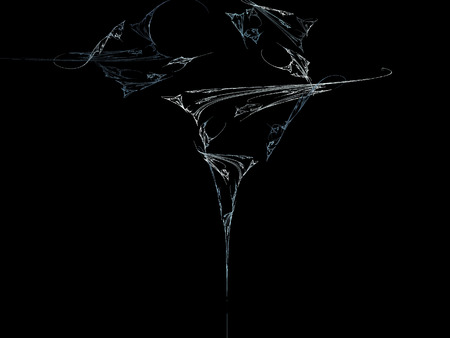 Digital Fractal on Blackの写真素材