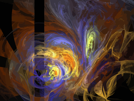 Vector Illustration of digital fractalのイラスト素材