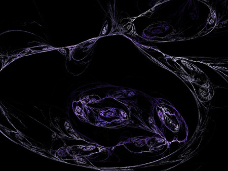 Digital Fractal on Blackの写真素材