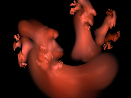 Digital Fractal on Blackの写真素材