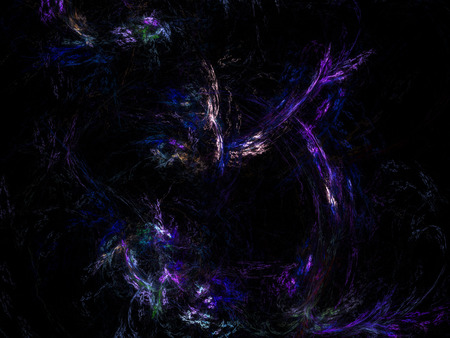 Digital Fractal on Blackの写真素材