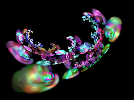 Digital Fractal on Black