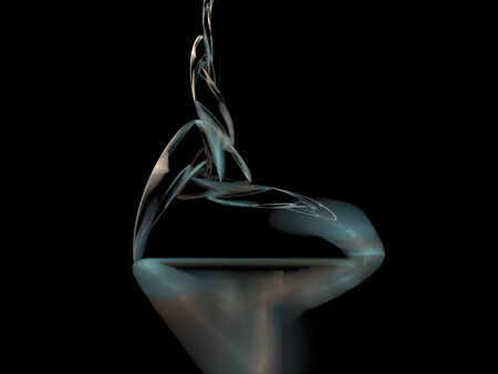 Digital Fractal on Blackの写真素材