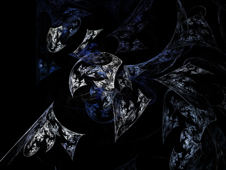 Digital Fractal on Blackの写真素材