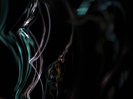 Digital Fractal on Blackの写真素材