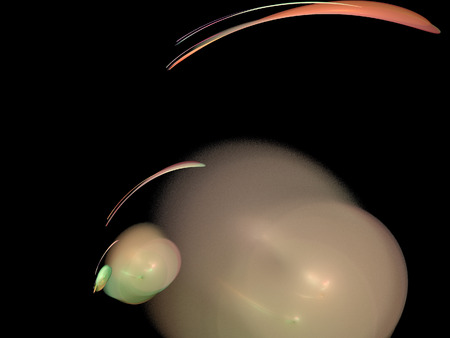 Digital Fractal on Blackの写真素材