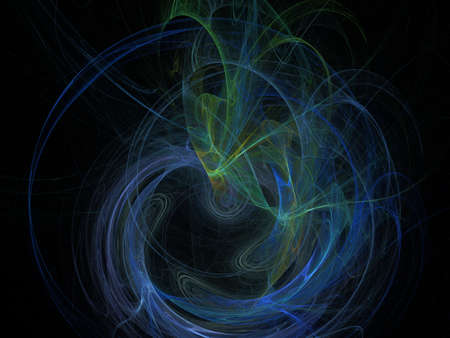 Digital Fractal on Black