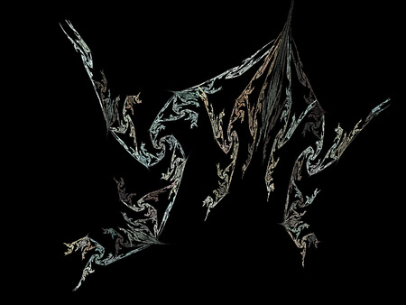 Digital Fractal on Blackの写真素材