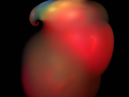 Digital Fractal on Blackの写真素材