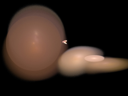 Digital Fractal on Blackの写真素材