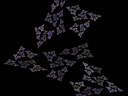 Digital Fractal on Black
