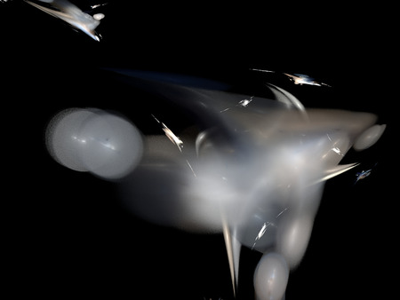 Digital Fractal on Blackの写真素材