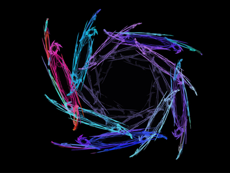 Vector Illustration of digital fractalのイラスト素材