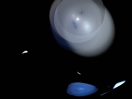 Digital Fractal on Blackの写真素材