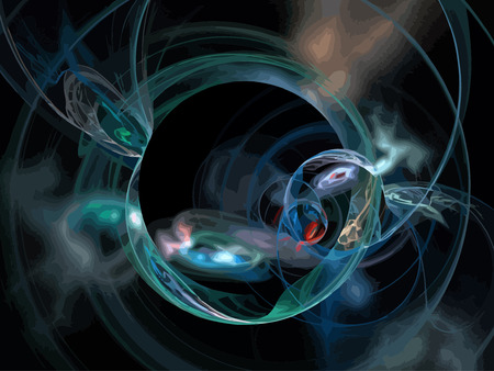 Vector Illustration of digital fractalのイラスト素材