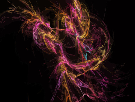 Vector Illustration of digital fractalのイラスト素材