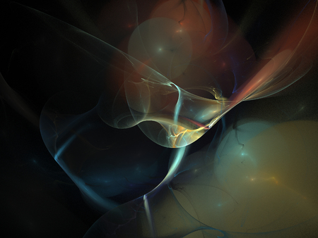 Digital Fractal on Blackの写真素材