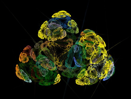 Digital Fractal on Black