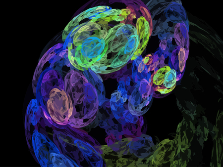 Vector Illustration of digital fractalのイラスト素材