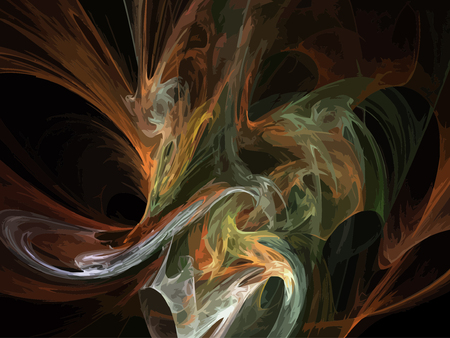 Vector Illustration of digital fractalのイラスト素材