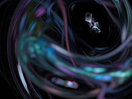 Digital Fractal on Black