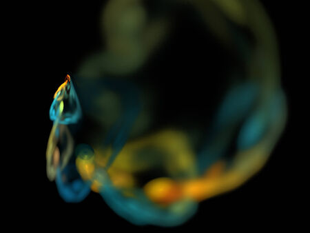 Digital Fractal on Blackの写真素材