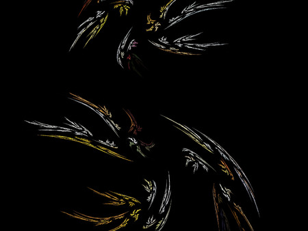 Digital Fractal on Blackの写真素材