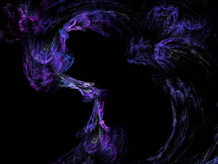 Digital Fractal on Blackの写真素材