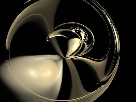 Digital Fractal on Blackの写真素材