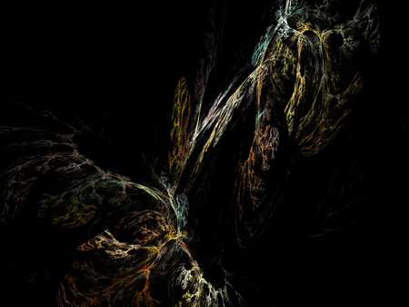 Digital Fractal on Blackの写真素材