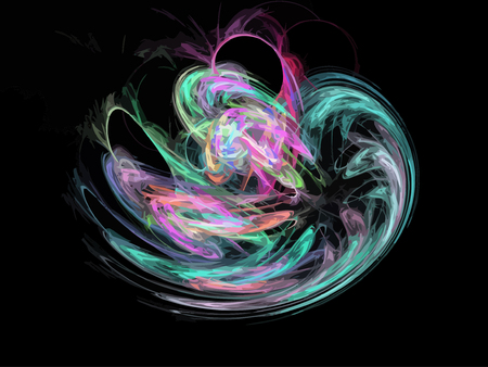 Vector Illustration of digital fractalのイラスト素材