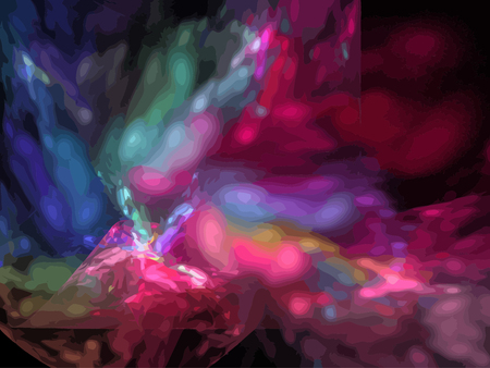 Vector Illustration of digital fractalのイラスト素材