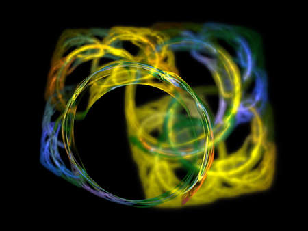 Digital Fractal on Black