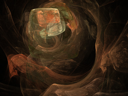 Digital Fractal on Blackの写真素材