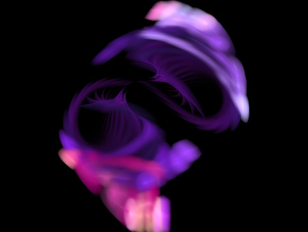 Digital Fractal on Blackの写真素材