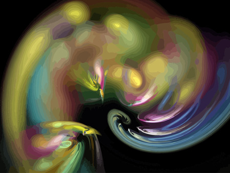 Vector Illustration of digital fractalのイラスト素材