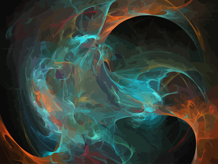 Vector Illustration of digital fractalのイラスト素材