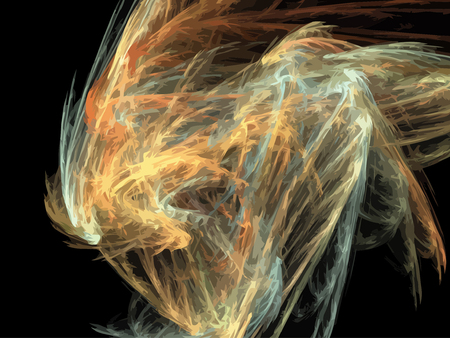 Vector Illustration of digital fractalのイラスト素材