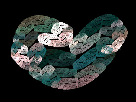 Digital Fractal on Blackの写真素材