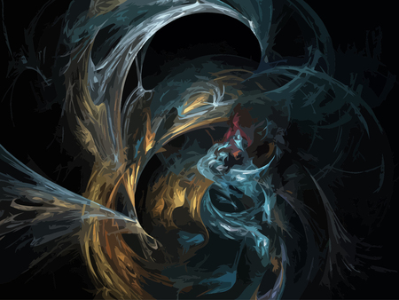 Vector Illustration of digital fractalのイラスト素材