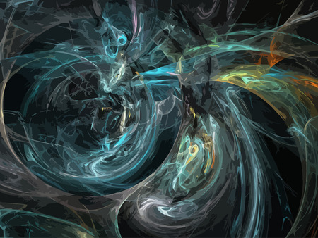 Vector Illustration of digital fractalのイラスト素材