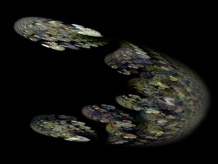 Digital Fractal on Black
