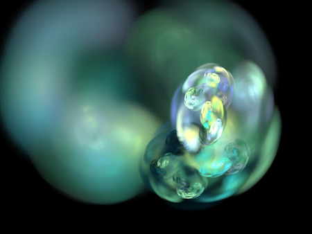 Digital Fractal on Blackの写真素材