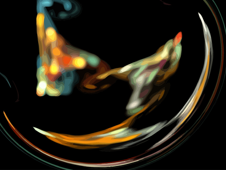 Vector Illustration of digital fractalのイラスト素材