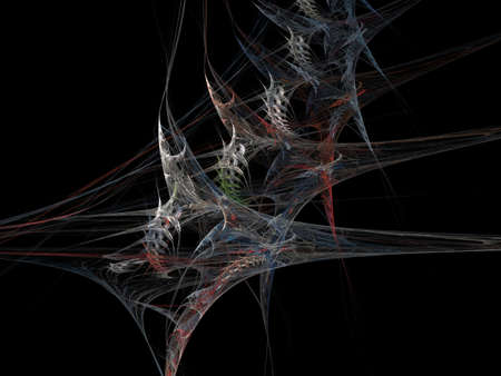 Digital Fractal on Blackの写真素材