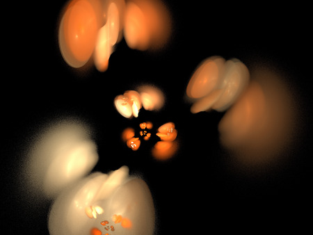 Digital Fractal on Blackの写真素材