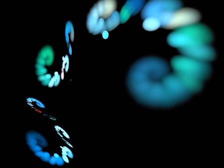 Digital Fractal on Blackの写真素材